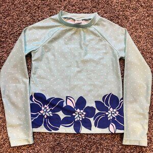 Gymboree long sleeve swim shirt rash guard top Girls size M (7-8)